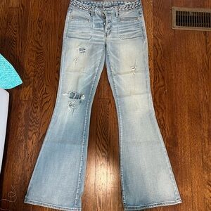 Women's Light Blue Flared Jeans